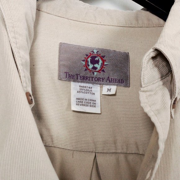 The Territory Ahead Vintage Button Down Silk M - Picture 7 of 12